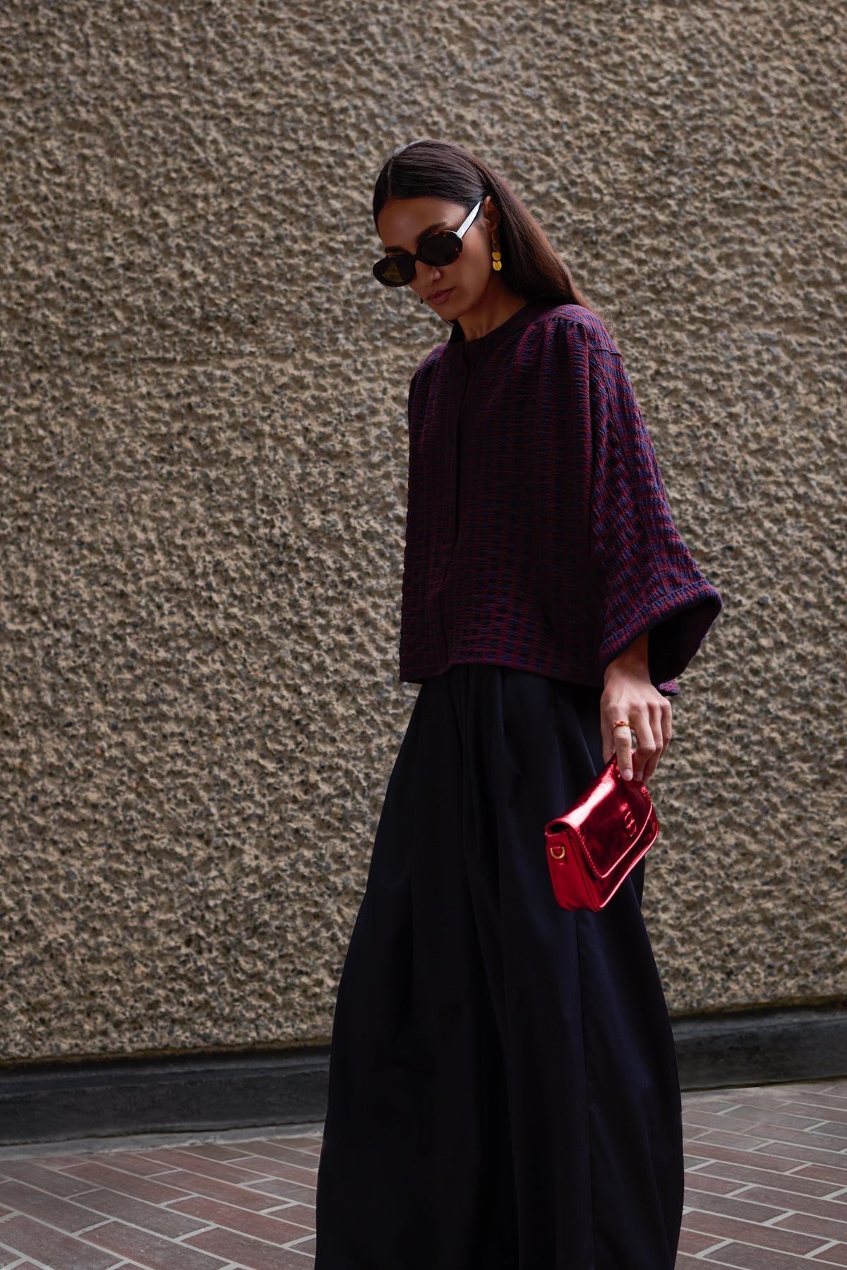 jess blouse | wine check