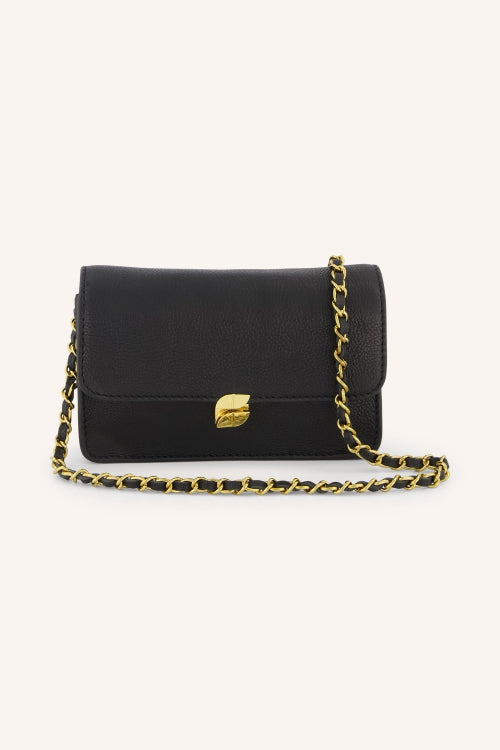 loua leather bag | black