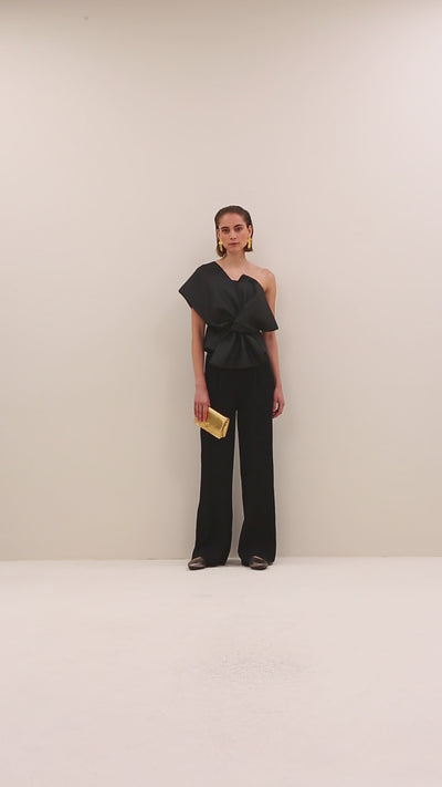 jula bubble top - jet black, aansluitende fit, binnenvoering, ritssluiting - bewegend beeld - by-bar