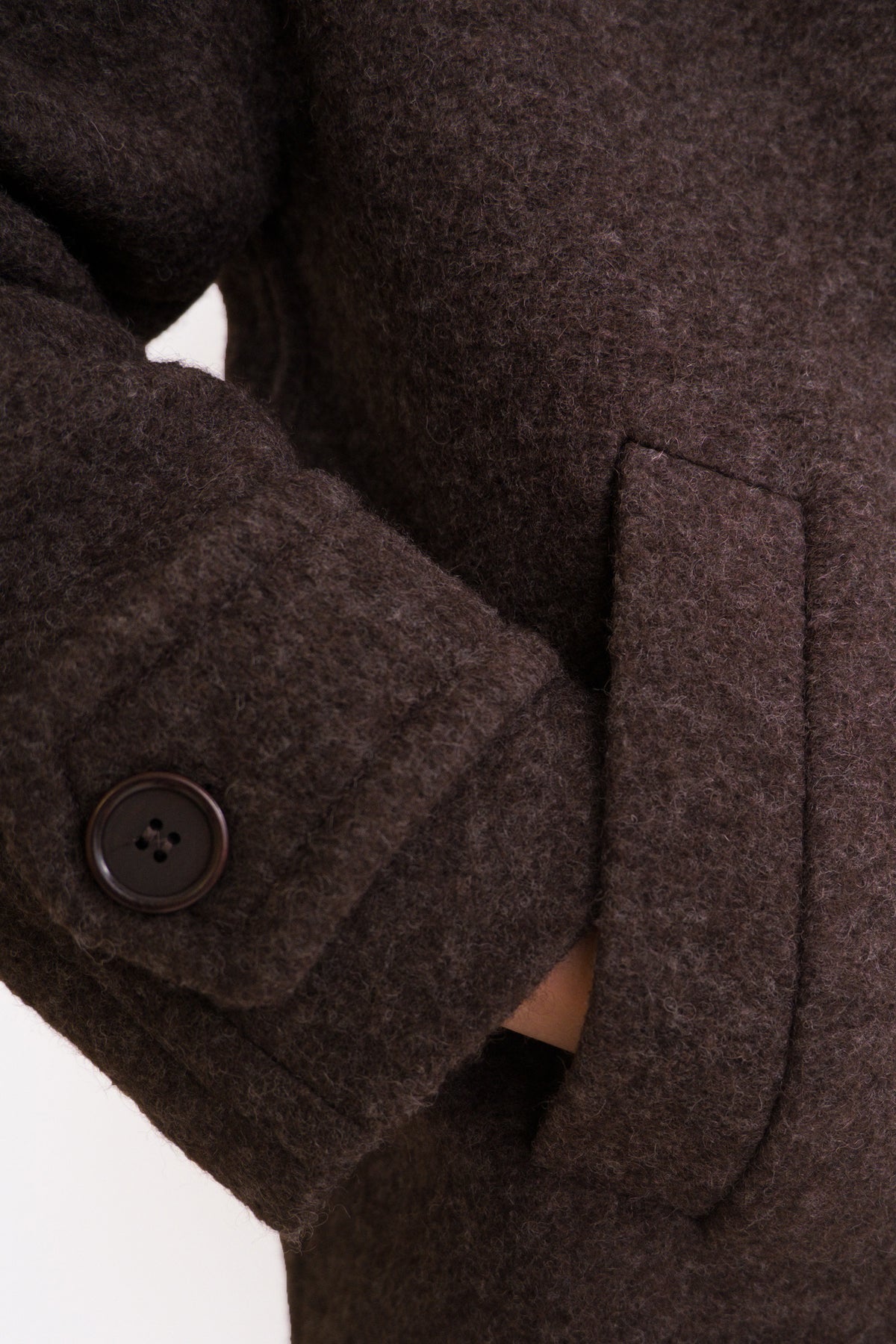 scott melange coat | brown melee